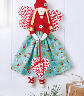 Holly Christmas Fairy Hanging Decoration Sewing Pattern