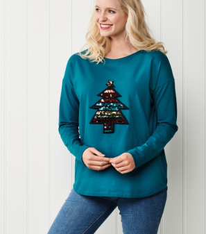 Christmas Sequin Sweater Top Sewing Pattern