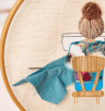 Embroidered Sewing Room Hoop Art Pattern