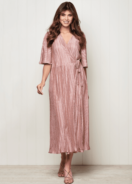 Jennifer Wrap Dress With Flutter Sleeves Sewing Pattern