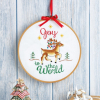 Christmas Reindeer Embroidery Hoop Sewing Pattern