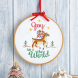 Christmas Reindeer Embroidery Hoop Sewing Pattern