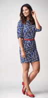 Keyhole Three-Quarter Sleeve Dress Sewing Pattern