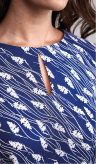 Keyhole Three-Quarter Sleeve Dress Sewing Pattern