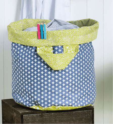 Cotton Laundry Tote Bag Sewing Pattern