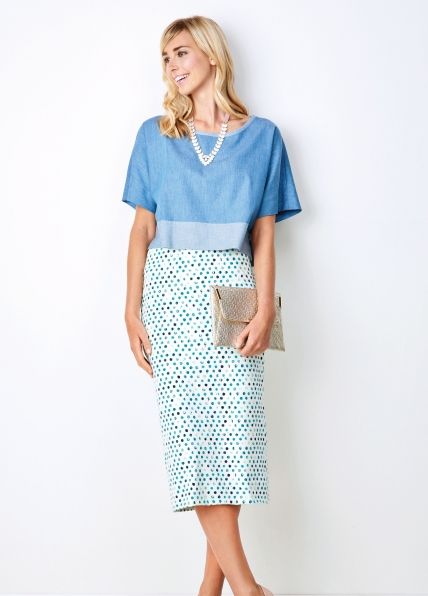 Boxy Top and Pencil Skirt