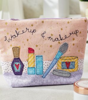 Embroidered Make-up Pouch Sewing Pattern