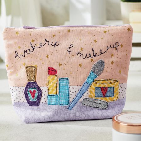 Embroidered Make-up Pouch Sewing Pattern