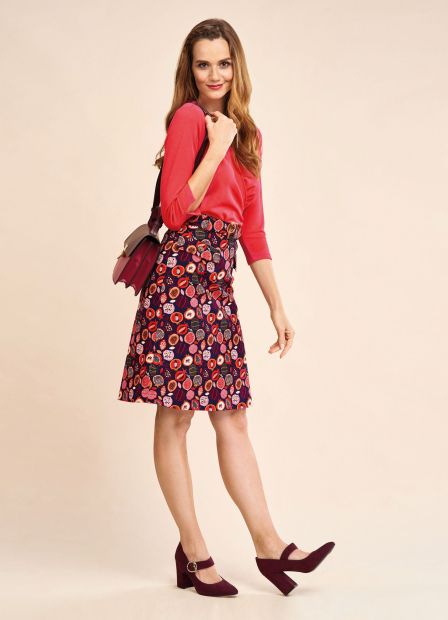 Belted A-Line Skirt
