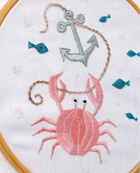 Nautical Embroidery Hoops Tutorial