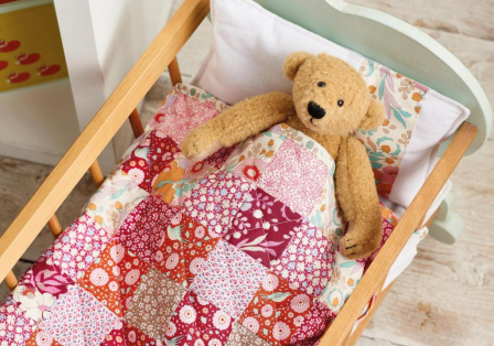 Patchwork Cot Bedding For Dolls Pattern