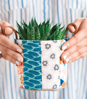 Patchwork Plant Pot Holder Sewing Pattern