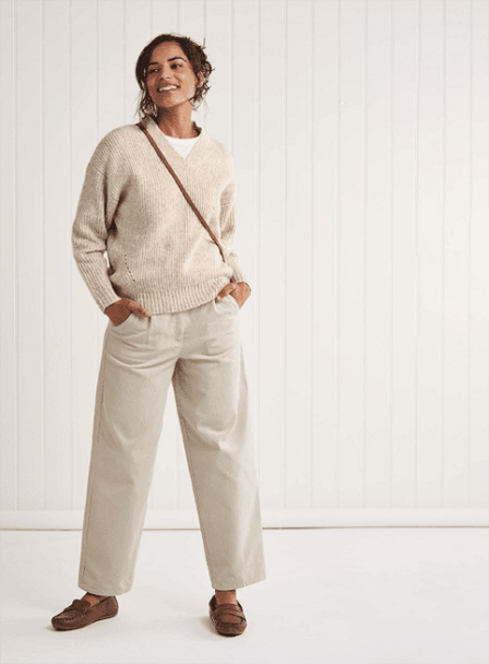 Straight-Leg Corduroy Peggy Trousers Sewing Pattern