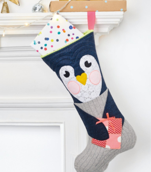 Christmas Penguin Stocking Sewing Pattern