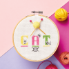 Pet Themed Embroidery Hoop Cross-Stitch