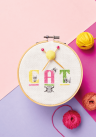 Pet Themed Embroidery Hoop Cross-Stitch
