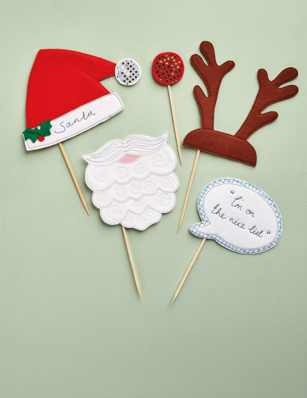 Christmas Photo Booth Felt Props Sewing Pattern