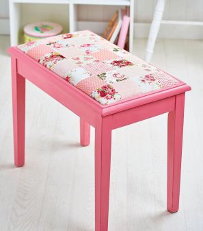 Piano Stool Cover Upcycling Tutorial