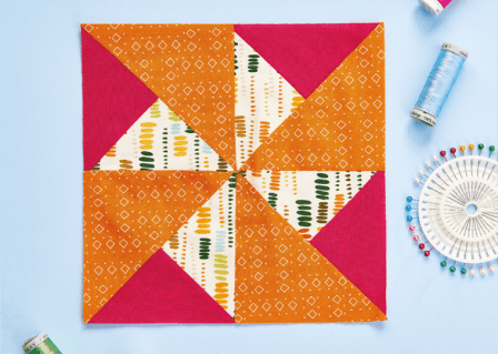 Easy Pinwheel Quilt Block Sewing Pattern