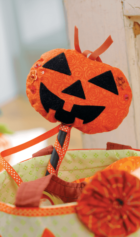 Pumpkin Treat Bag and Wand Sewing Pattern