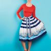 Full Skirt with Sash Belt