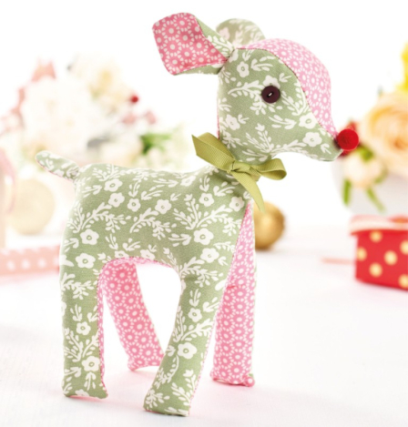 Red-Nosed Reindeer Toy Sewing Pattern