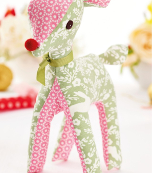 Red-Nosed Reindeer Toy Sewing Pattern