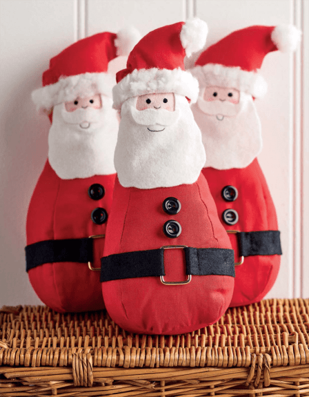 Santa Bowling Pins Christmas Sewing Pattern