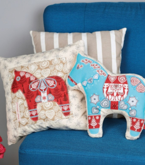 Scandi Dala Horse Cushions Sewing Pattern