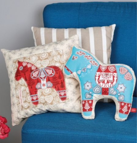 Scandi Dala Horse Cushions Sewing Pattern