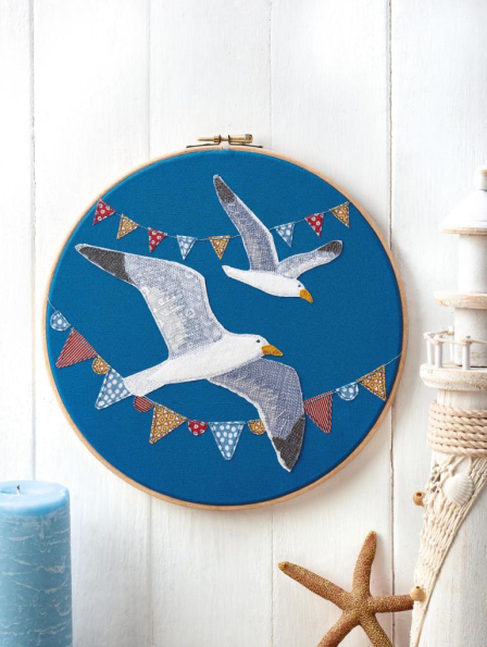 Embroidered Seagull Hoop Sewing Pattern