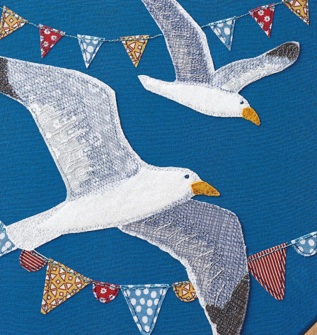 Embroidered Seagull Hoop Sewing Pattern
