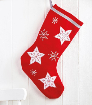 Embroidered Star Stocking Sewing Pattern