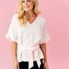 No-Pattern Belted Blouse Top Sewing Pattern