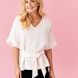 No-Pattern Belted Blouse Top Sewing Pattern