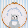 Teddy Bear Embroidered Hoop Sewing Pattern