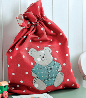 Appliqué Teddy Pyjama Bag Sewing Pattern