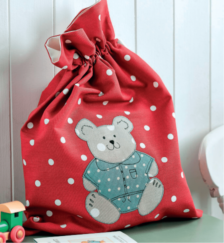 Appliqué Teddy Pyjama Bag Sewing Pattern