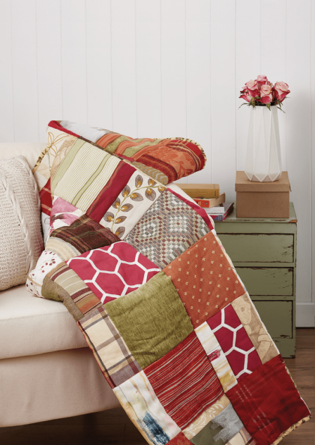 Upholstery Fabric Patchwork Throw Tutorial