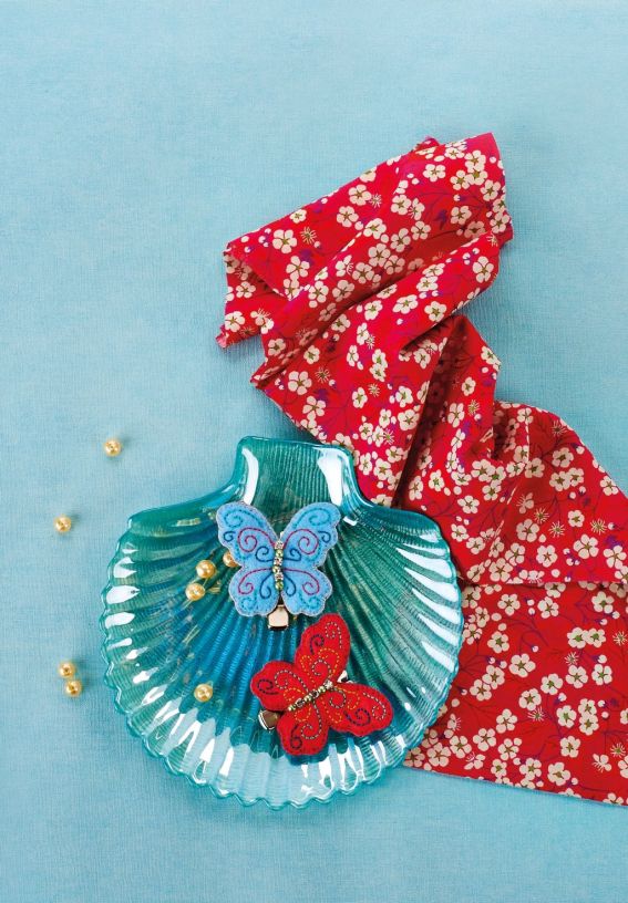 Butterfly hair clips - Sew 112 July ‘18 Butterfly hair clips - Sew 112 July ‘18