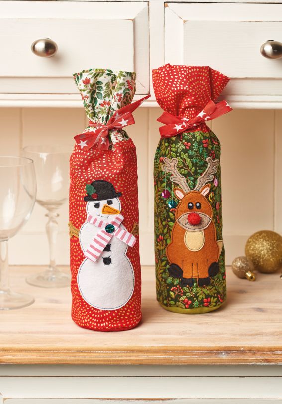 Sew 155 Christmas 21 Wine Bottle Gift Bags