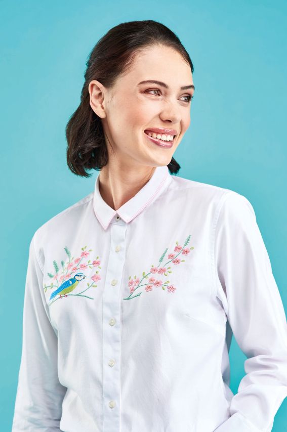 Sew 125 July 19 Bird & Blossom Shirt Sew 125 July 19 Bird & Blossom Shirt