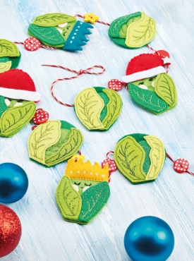Sew 129 Xmas 19 Brussels Sprout Garland