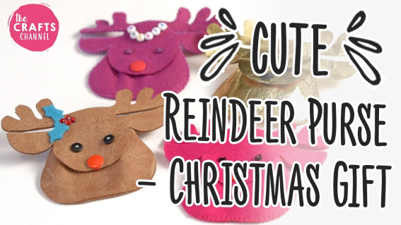 Cute Reindeer Purse Christmas Gift - The Crafts Channel