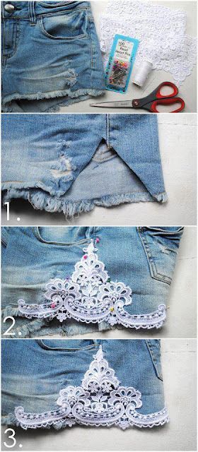 Lace insert shorts