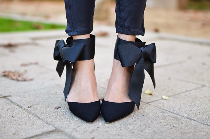 DIY Ribbon Bow Heels