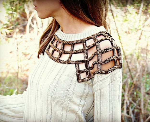 Upcycled Embellished Jumper