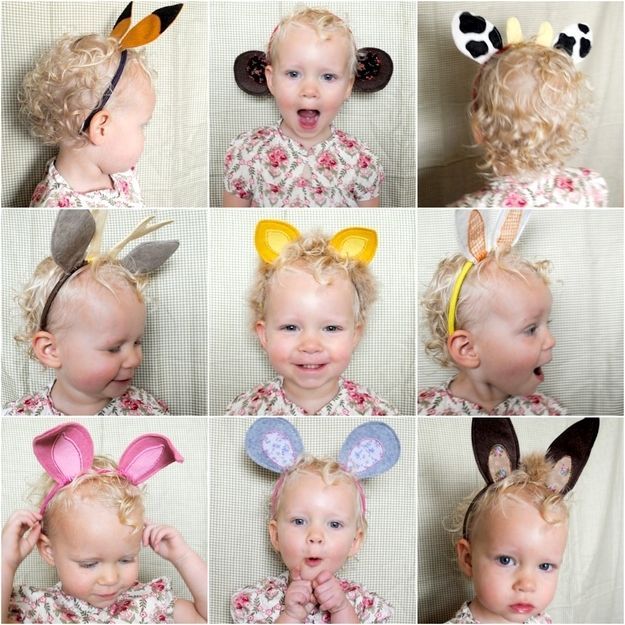 Sew animal homemade headbands