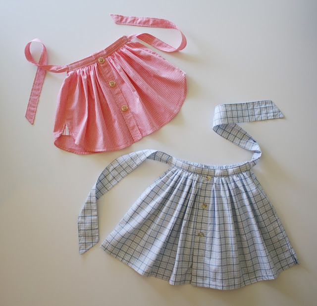 Girls upcycled shirt skirts