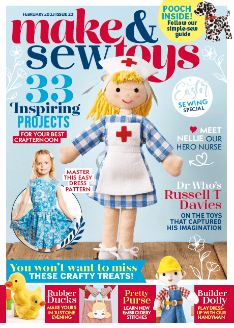 Make and sew toys magazine cover